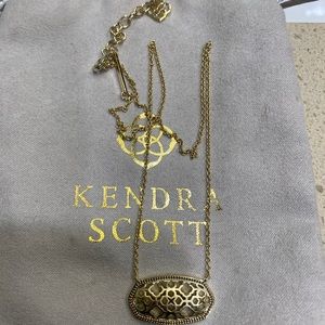 Kendra Scott Dollie gold filigree necklace